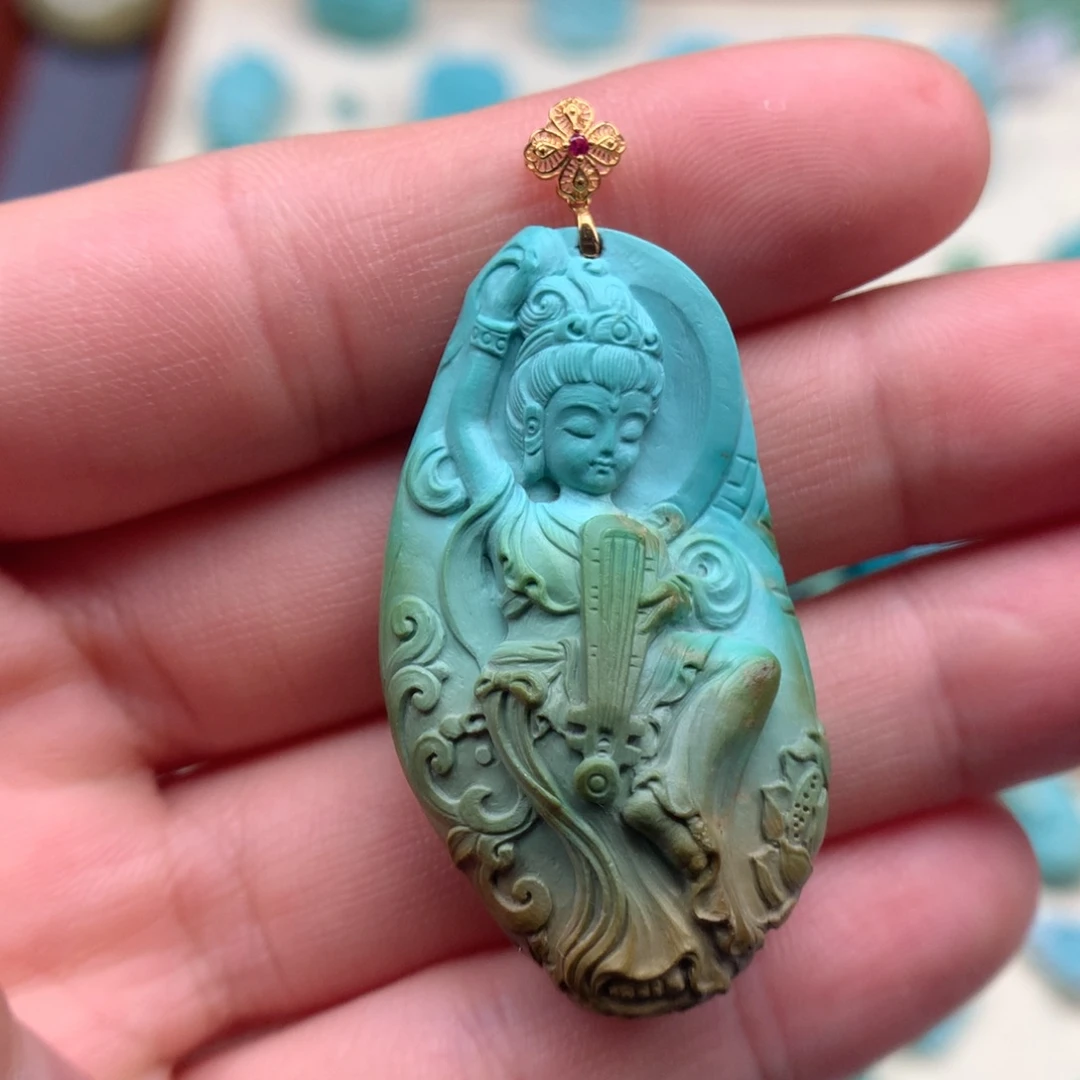 绿松石18K金镶嵌绿松石