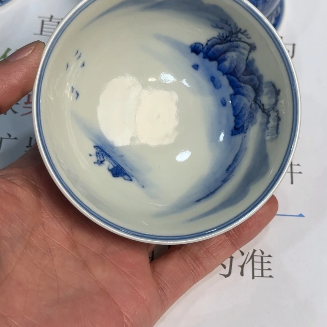 瓷杯子当代仿古精品全手工