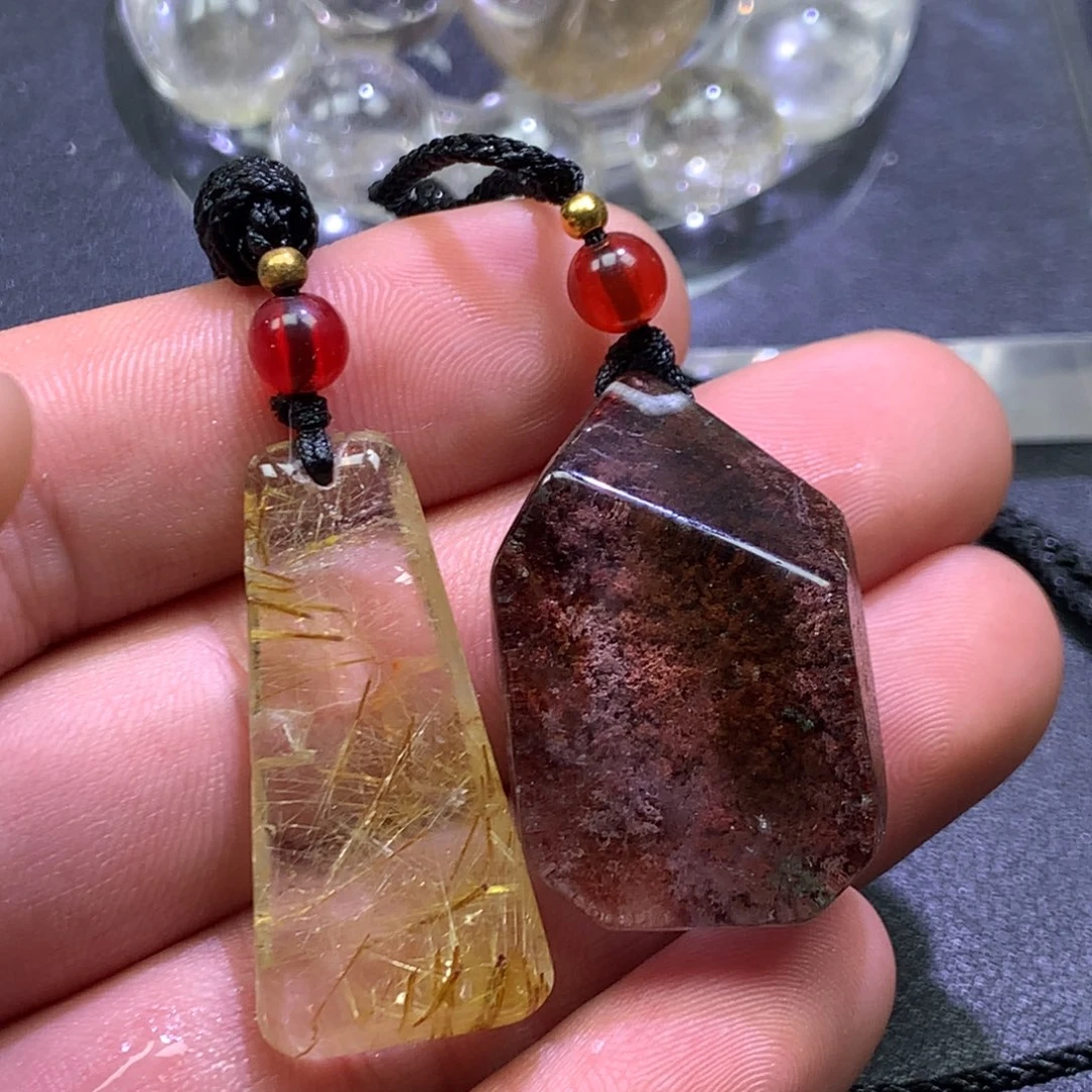 喜***糖颈饰未镶嵌水晶天然水晶石吊坠