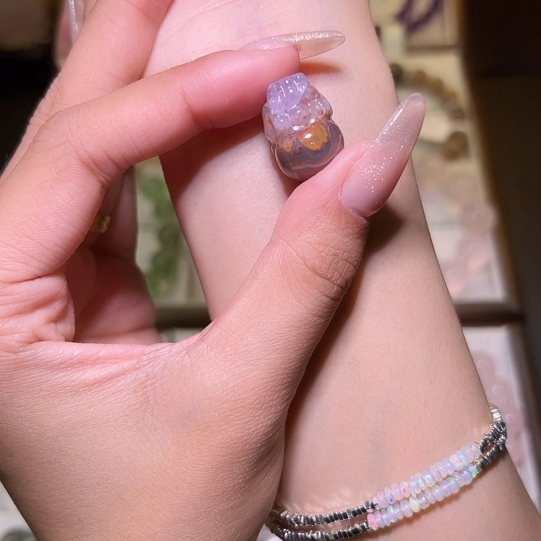 水晶手链未镶嵌紫水玛瑙貔貅