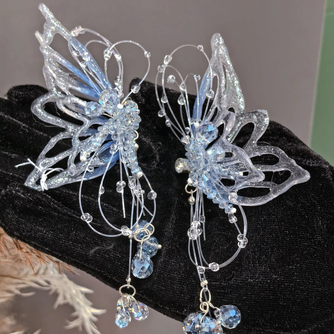 合金仿水晶耳饰 1066新款新娘耳夹婚纱晨袍礼服韩式减龄耳饰