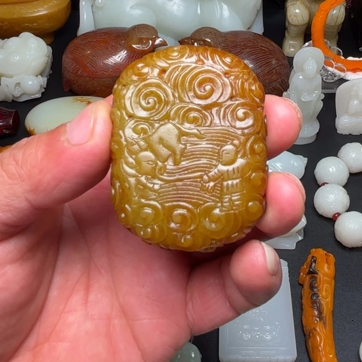 用***6和田玉未镶嵌挂件