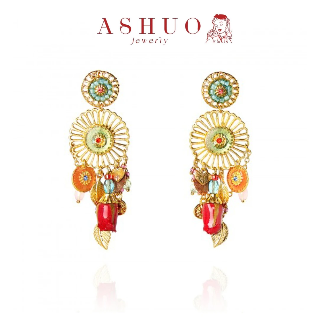 铜合金耳饰 阿烁中古 Saoya as9833