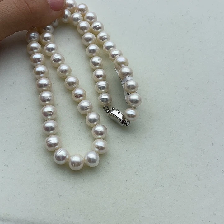 淡水珍珠未镶嵌颈饰卡9➕极光天女粉