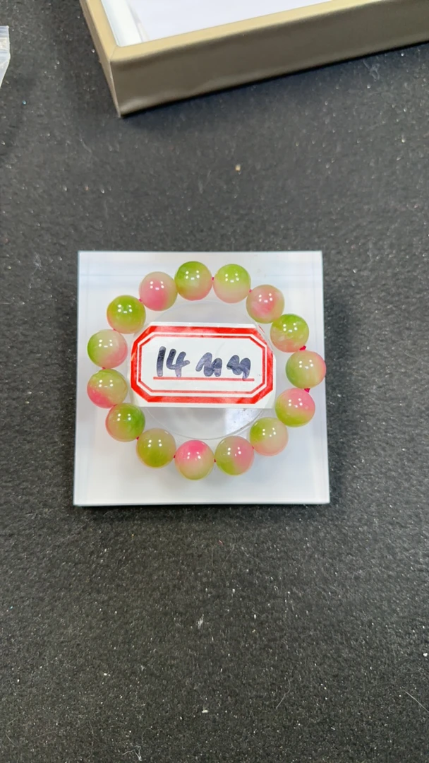 粉绿14mm手串发一条D26