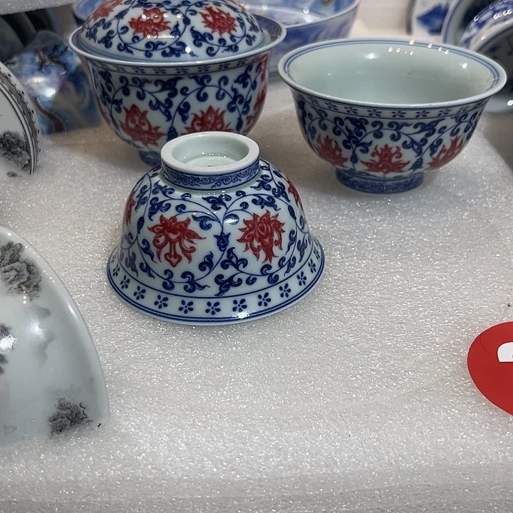 平***福缠枝莲4件套（2小杯）
