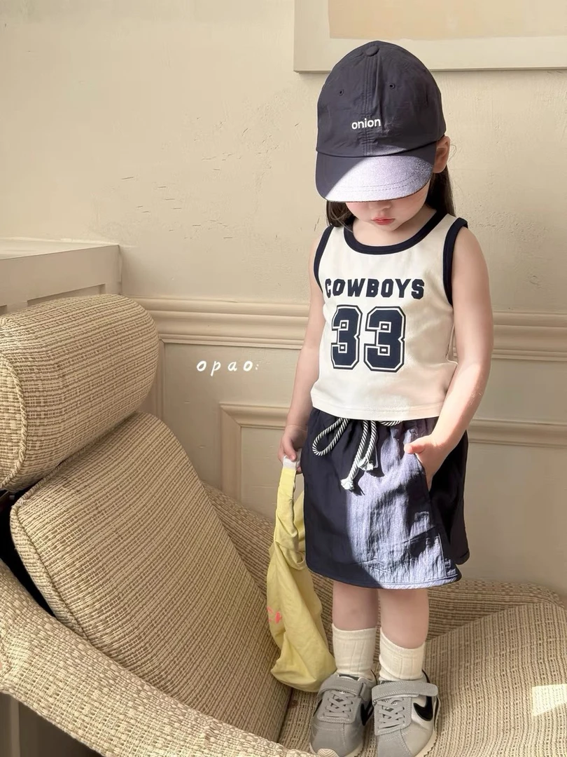 opao 8706女童夏韩系穿搭凉快背心