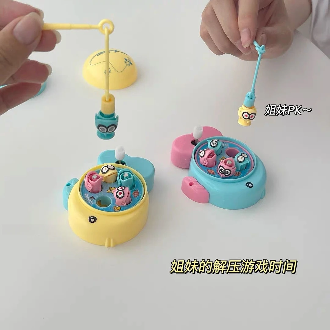 无聊摸鱼吧~迷你发条钓鱼机 可爱成人解压益智儿童小玩具礼物摆件