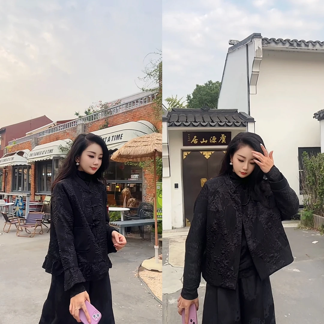 7059 新中式女装 国风短款外套 女式上衣