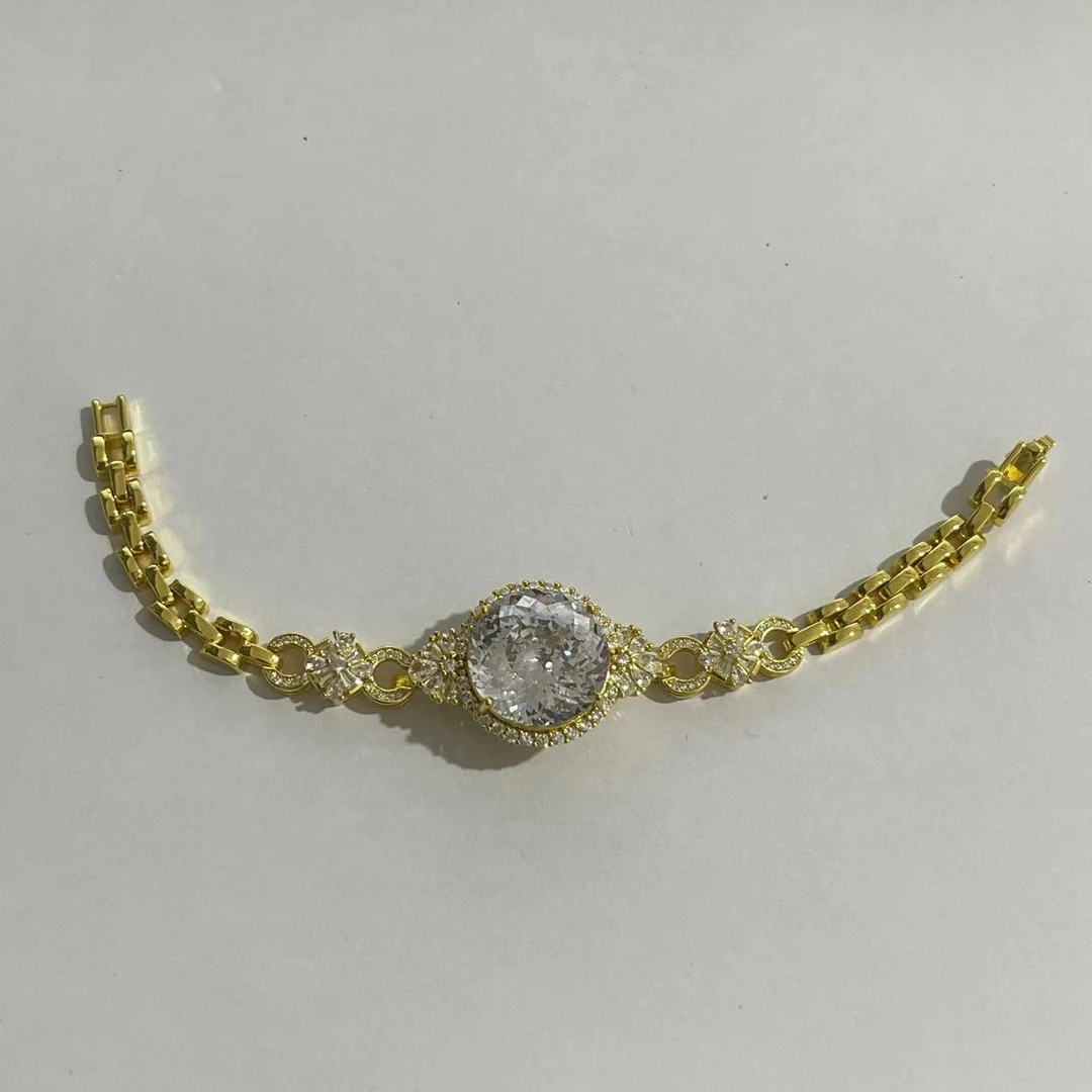 臻选手链 经典百搭设计金色手链XGT409