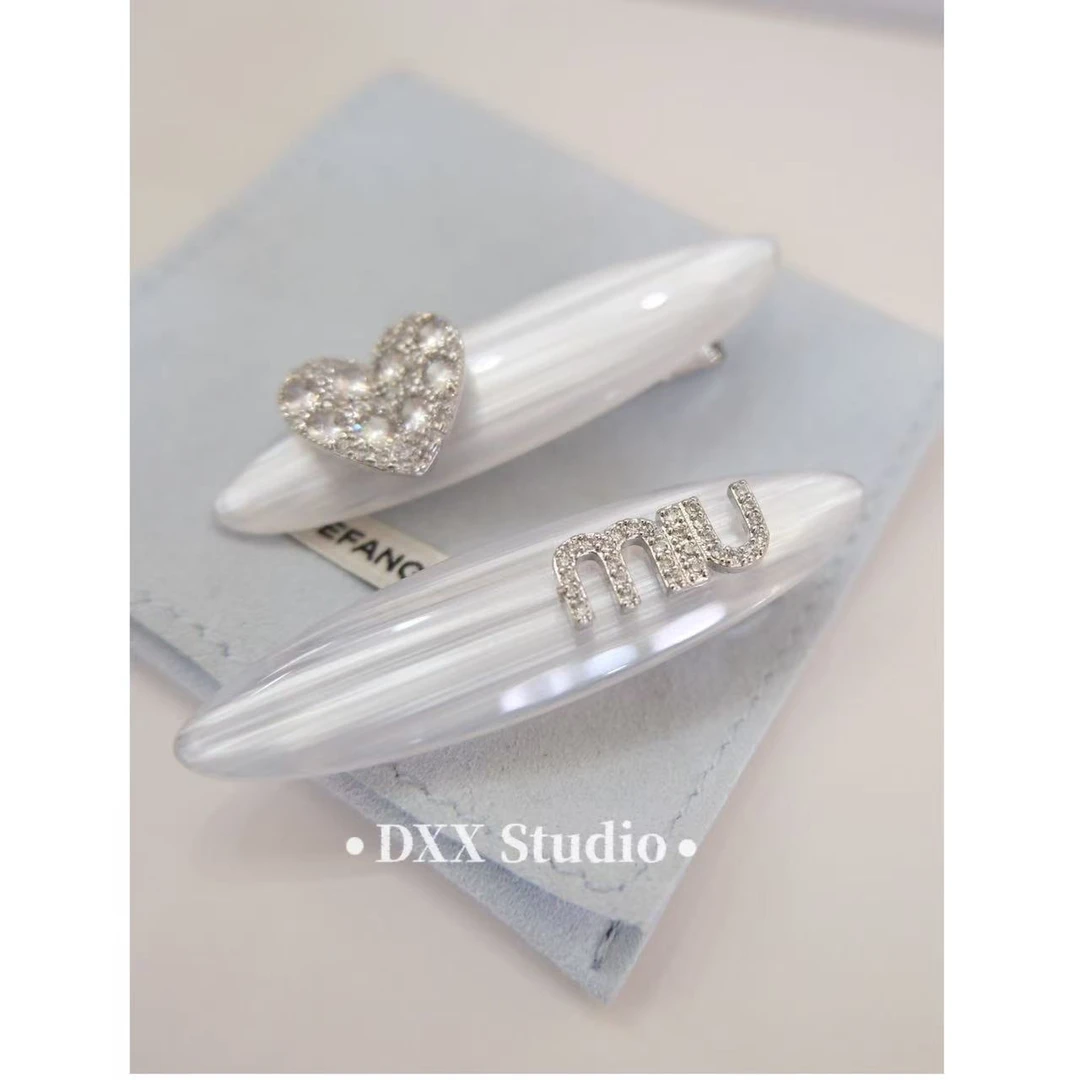 小众设计百搭银色系AN款一对装发夹发饰47155