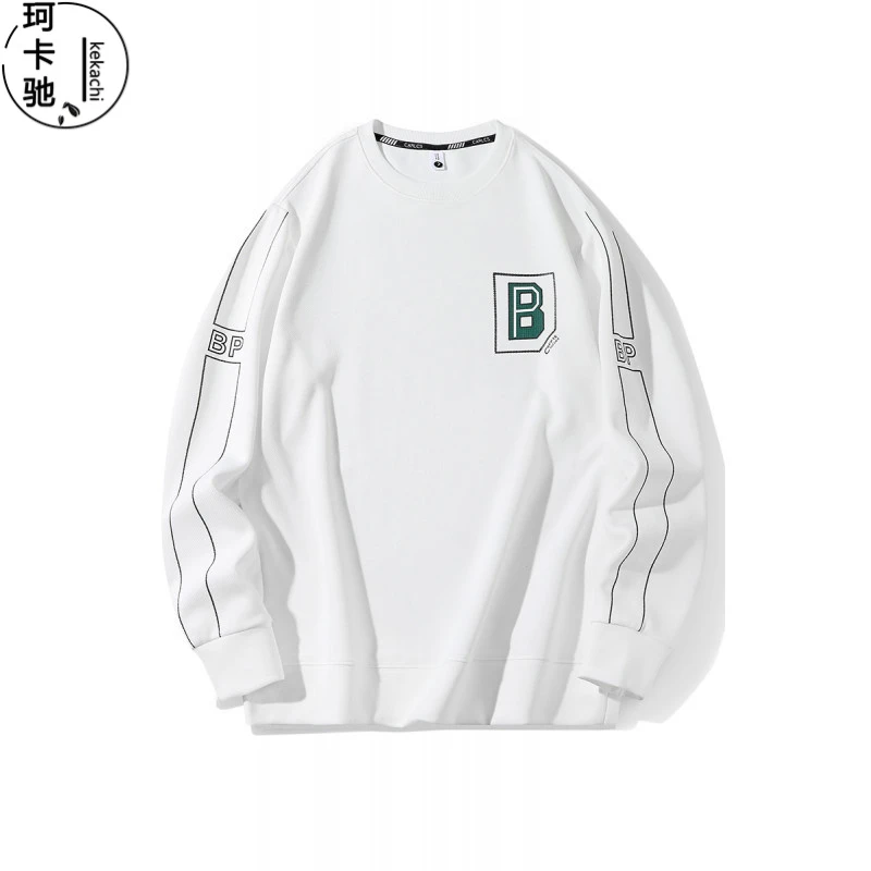 【珂卡驰】男士宽松圆领卫衣2025秋季新款男装青年时尚休闲简约潮流