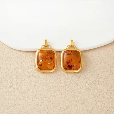 【云上叙】S925银花珀吊坠-多样性发一件-14x16mm-