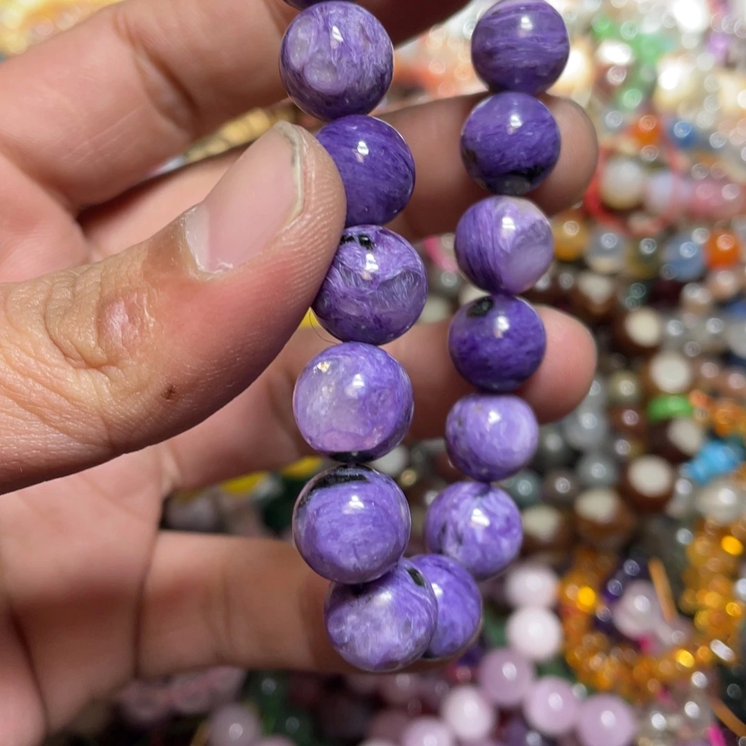 紫晶颈饰银S800镀金镶嵌