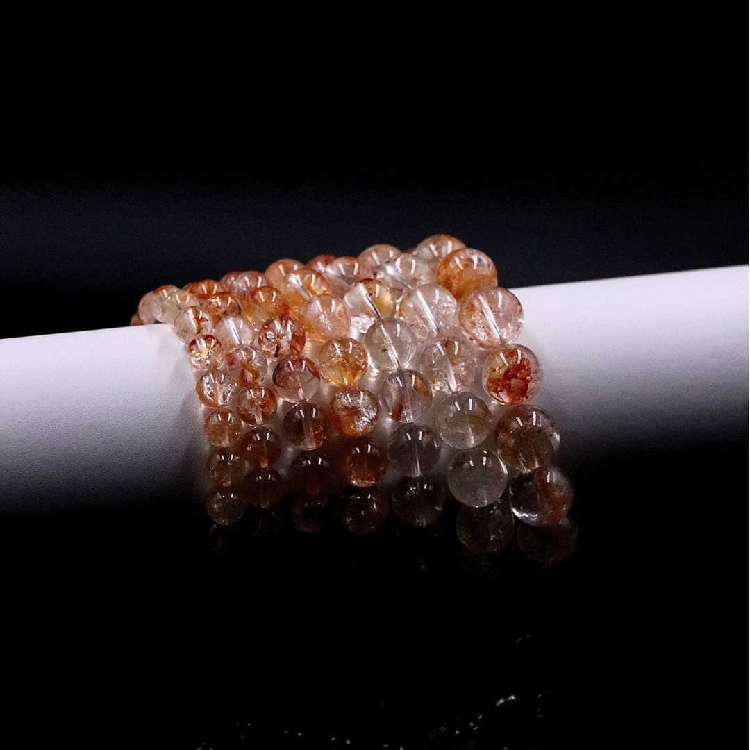 天然透体锦鲤色胶花异象水晶手串C3709-尺寸可选-多样性发一