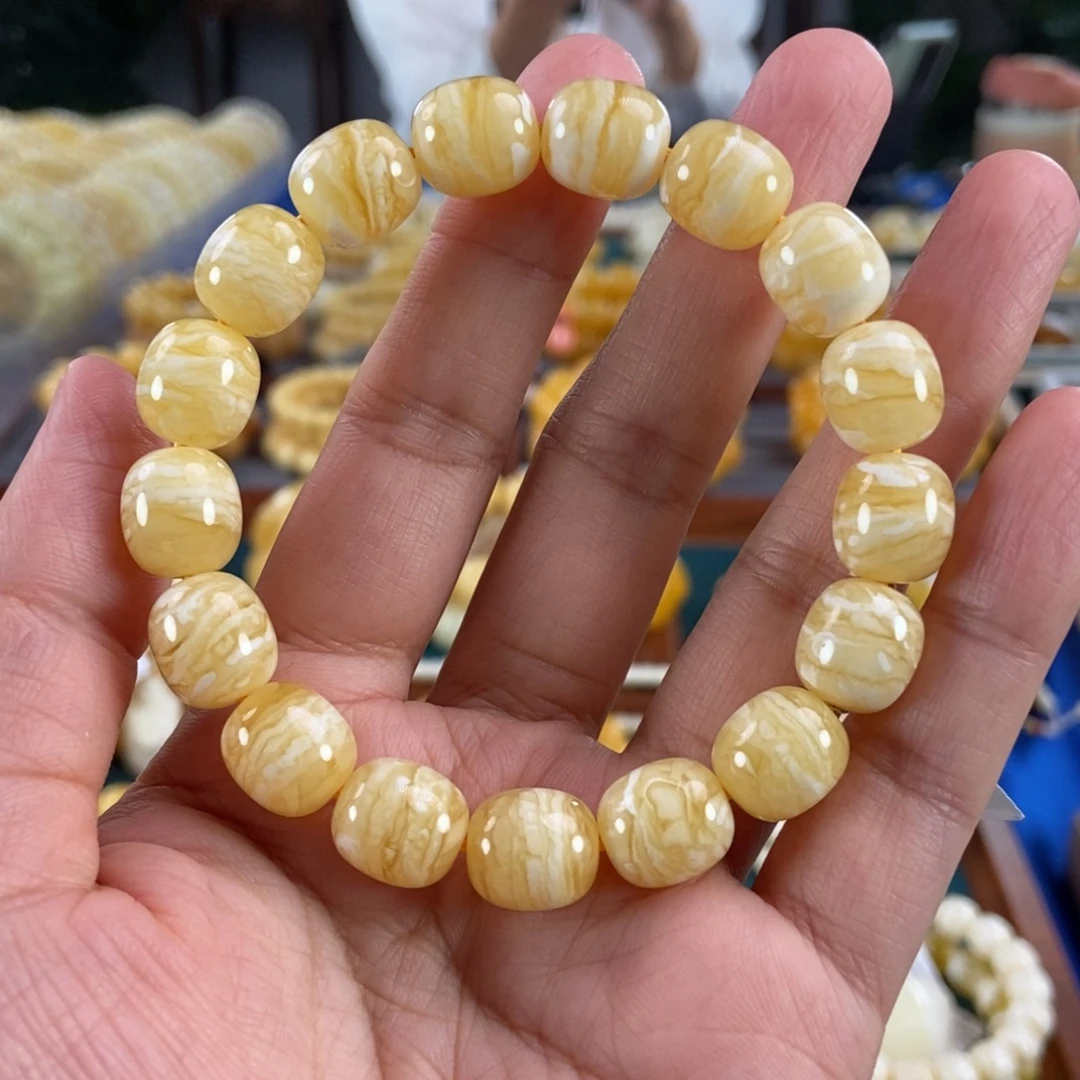 琥珀未镶嵌珠宝奇石11同料虎皮枣珠15.79