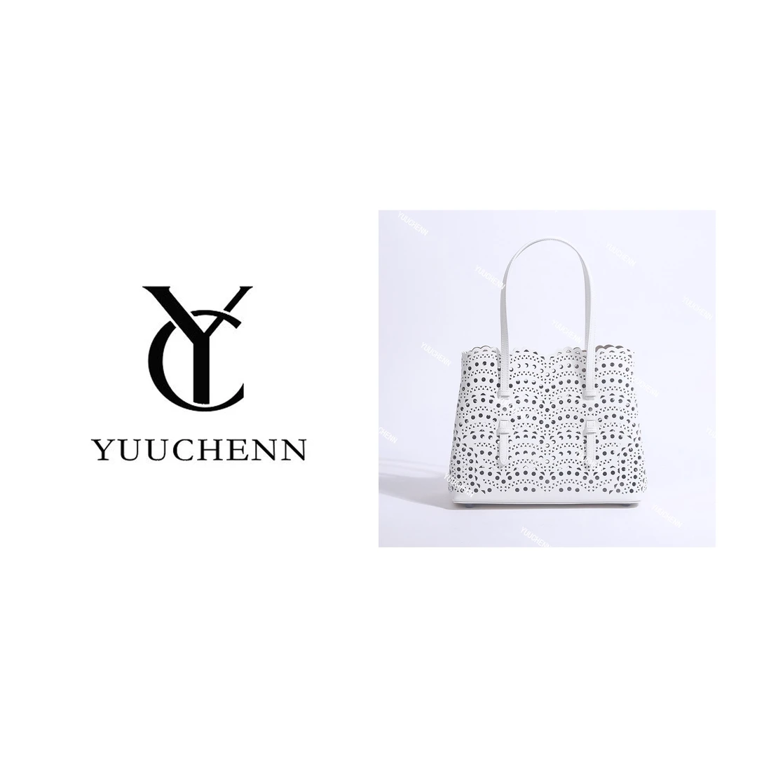 YUUCHENN/【镂空包】进口牛皮+内里羊皮25cm 白色 HH5787