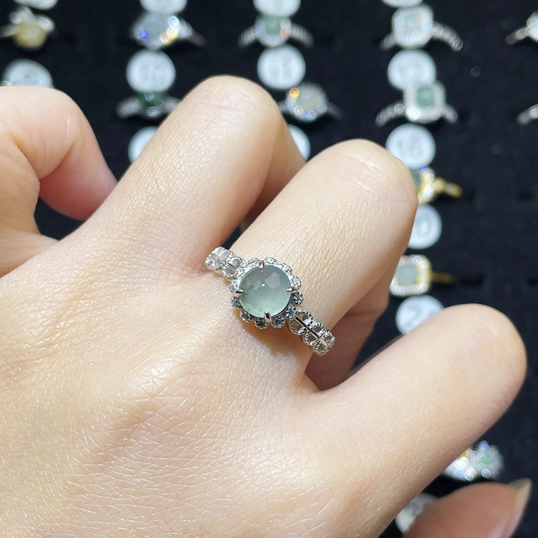 翡翠未镶嵌戒指戒指