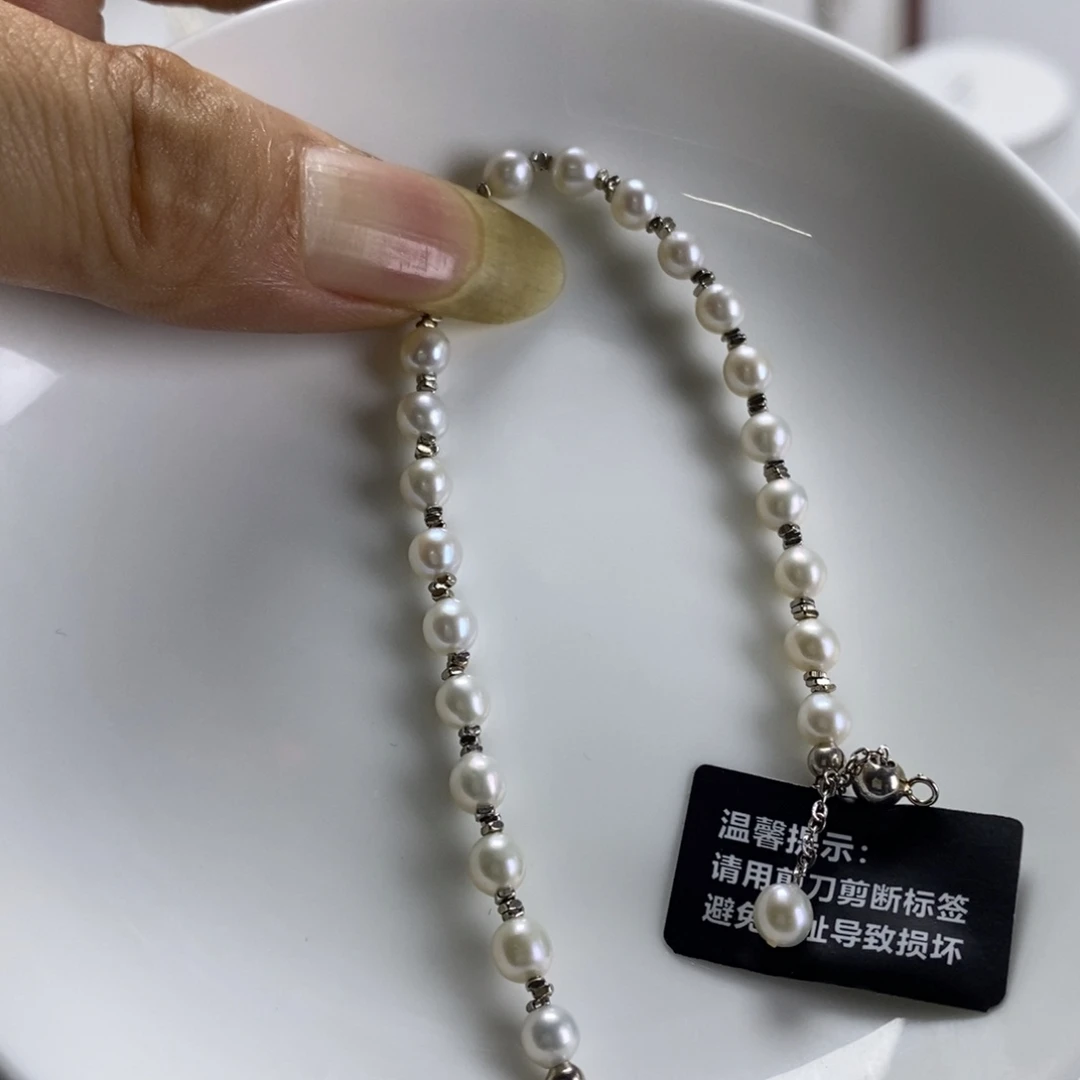 淡水珍珠手绳银S925镶嵌