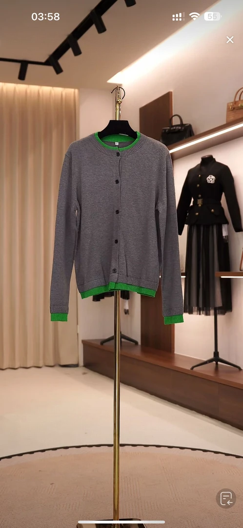 kk005圆领千金韩版修身型薄款毛针织衫上衣长袖灰色小香风