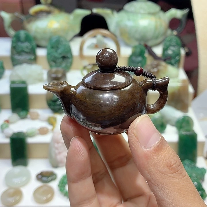 未镶嵌独山玉把把壶