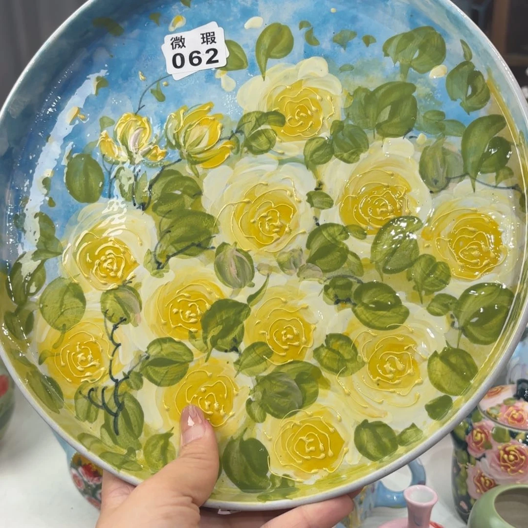 瓷片景德镇手绘高温釉下彩陶瓷茶具