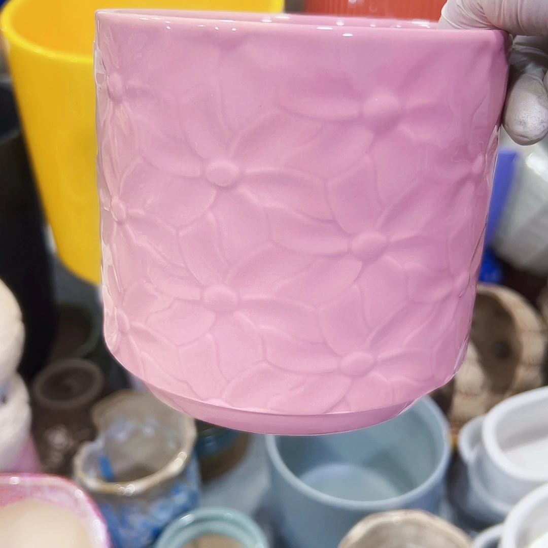 有孔，外贸尾单陶瓷花盆凑单10米包邮