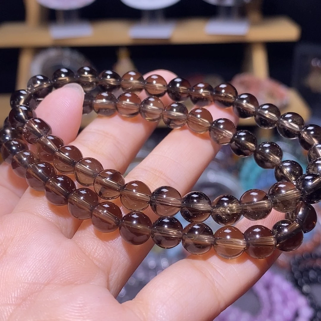 未镶嵌手链水晶7茶晶卡7