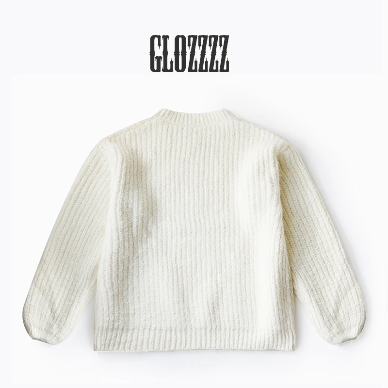 【Glozzzz】 北海道之雪 氛围感女主 含羊毛宽松皮草纱毛衣924-3