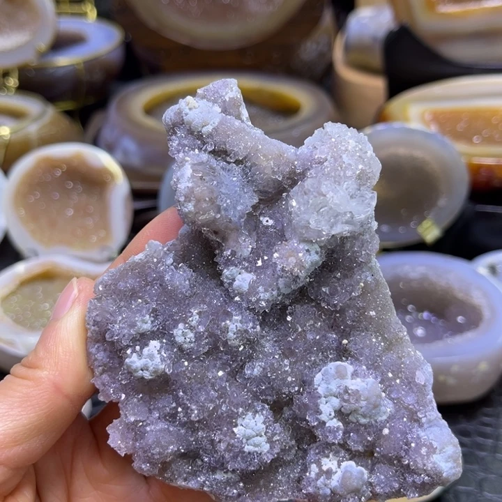 水晶未镶嵌珠宝半成品奇石花球
