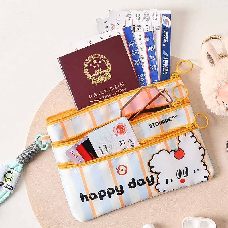 多巴胺可爱小动物证件包旅行出国身份证卡包创意护照机票收纳夹