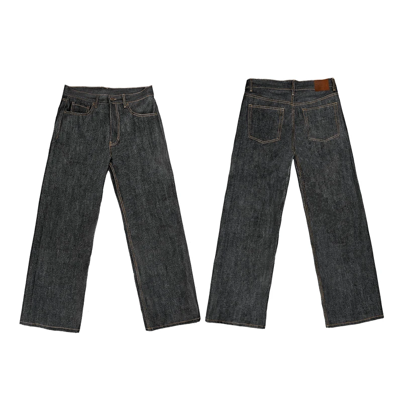 WANNA LAB 赤耳窄幅红边直筒原牛仔裤