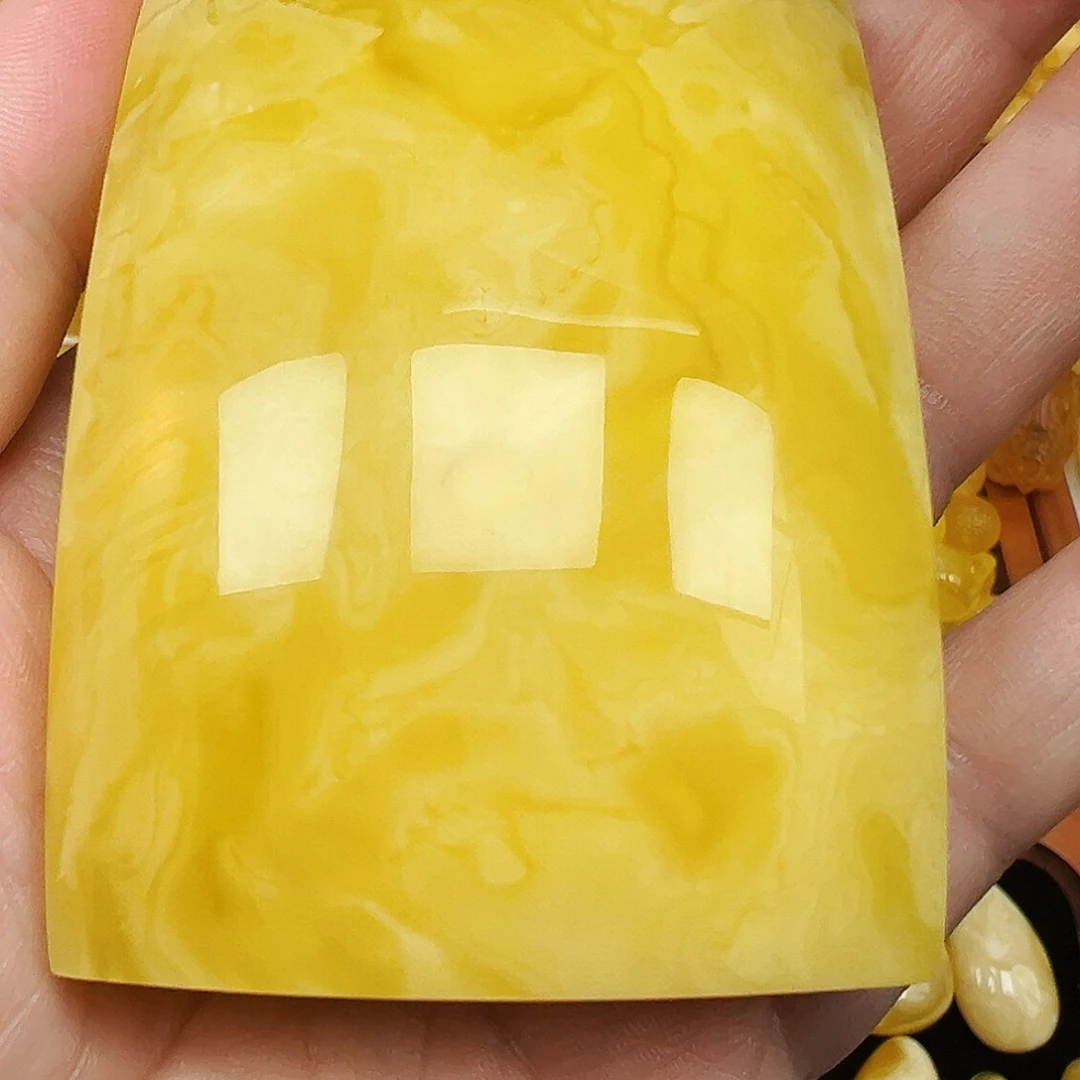 裸石琥珀未镶嵌蜜蜡方牌