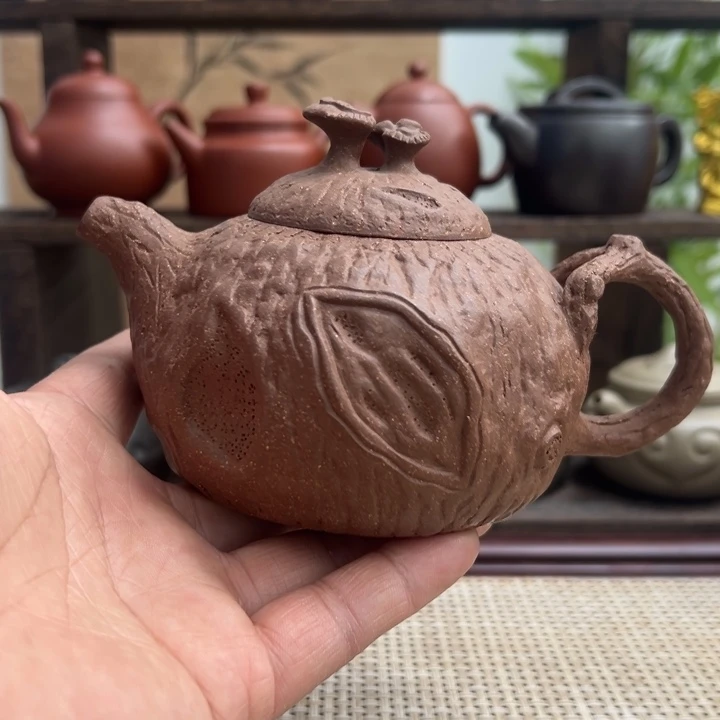 茶壶紫砂宜兴原矿紫砂半手供春350CC