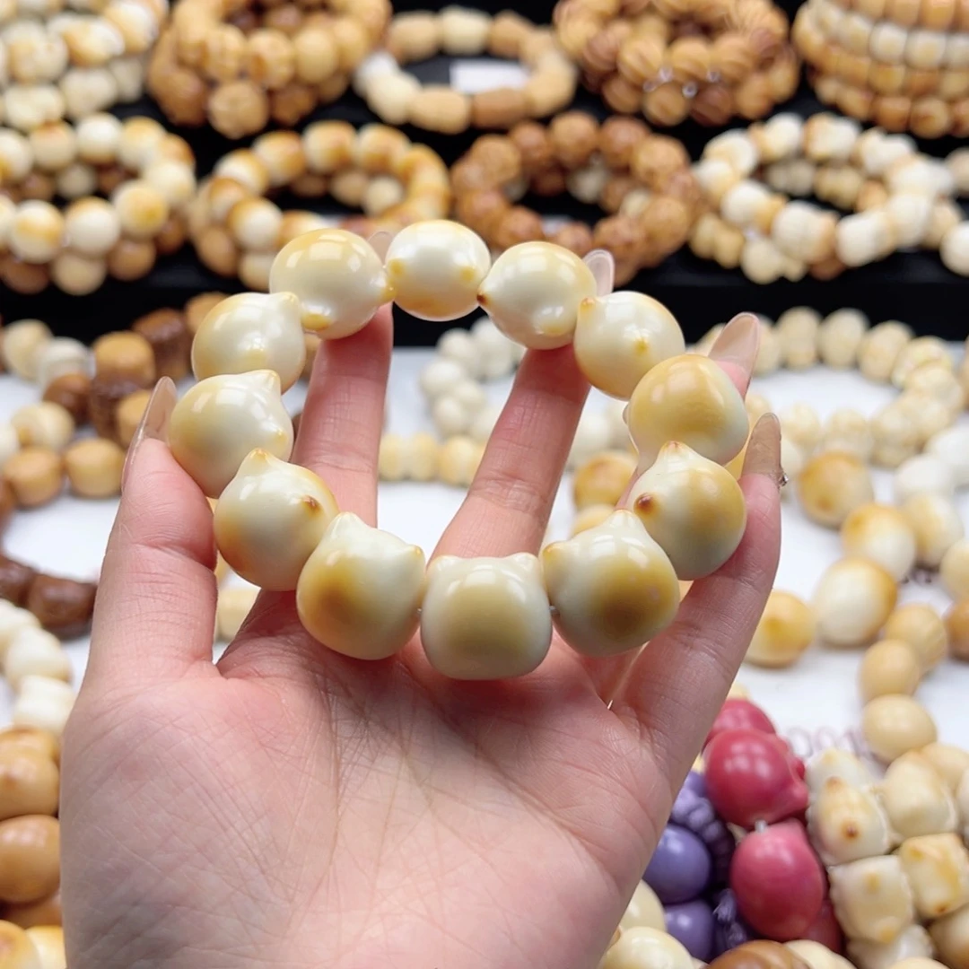 吊坠白玉菩提炭烤猫猫头22➕