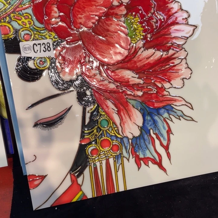 陶瓷秦*非遗手工，三彩陶瓷画