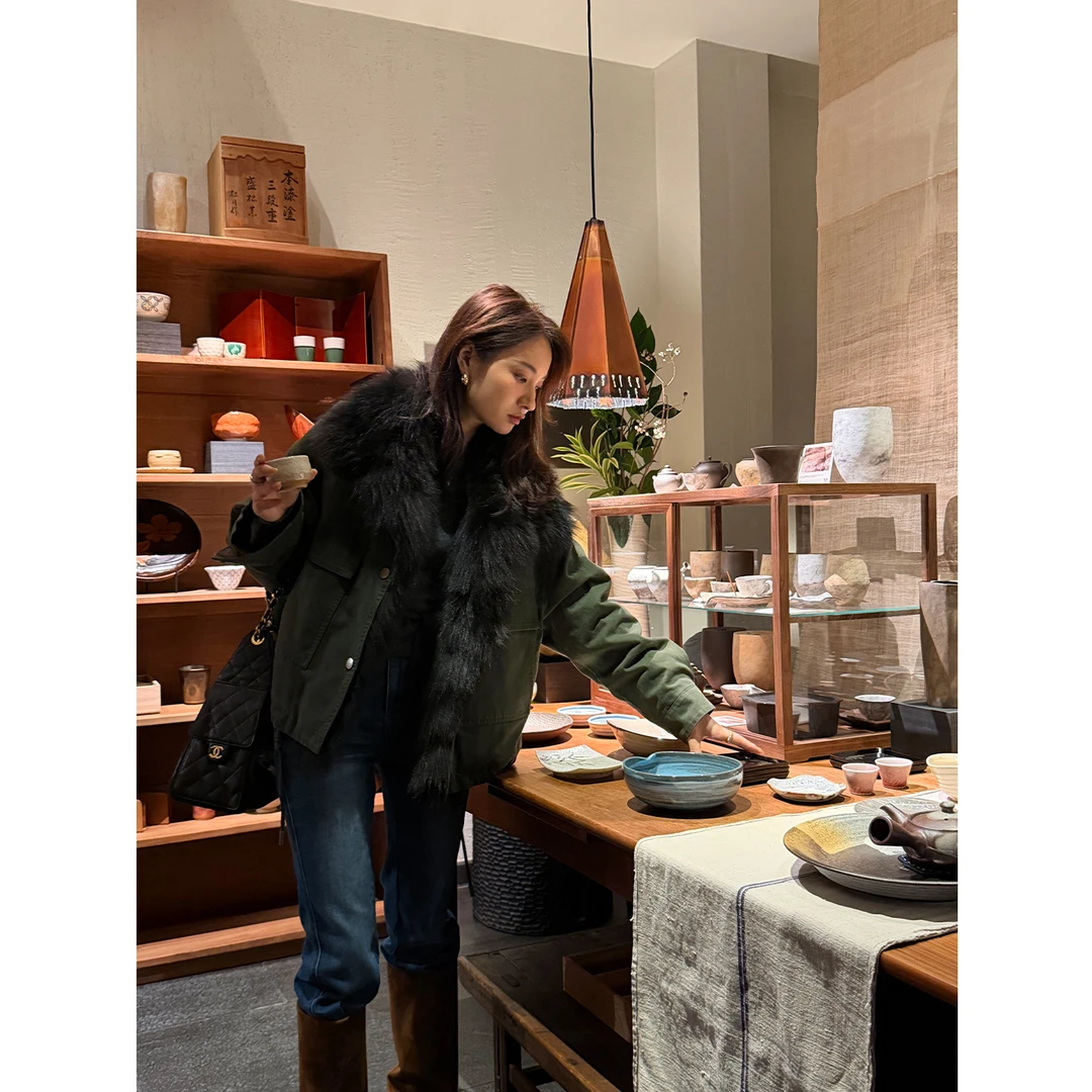 KEEP KAPU靠谱【都市巡游】SAGA芬兰狐狸毛领90鹅绒派克服KP253721