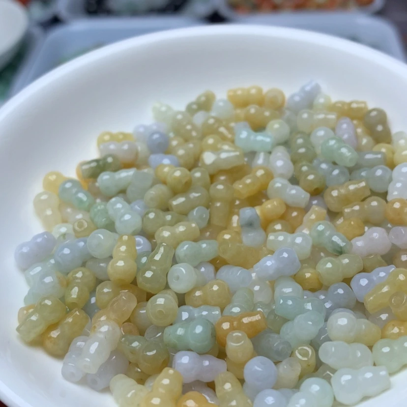 【闪购商品】未镶嵌手链翡翠卡5*8冰多宝葫芦50个
