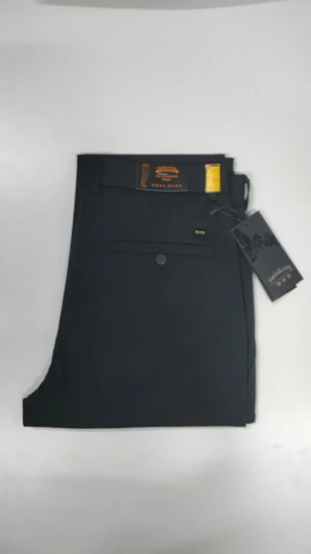 男士夏款纯黑四面弹速干休闲裤 888直筒修身