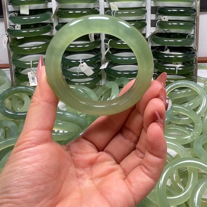 S****岫玉未镶嵌手镯天然岫玉手镯