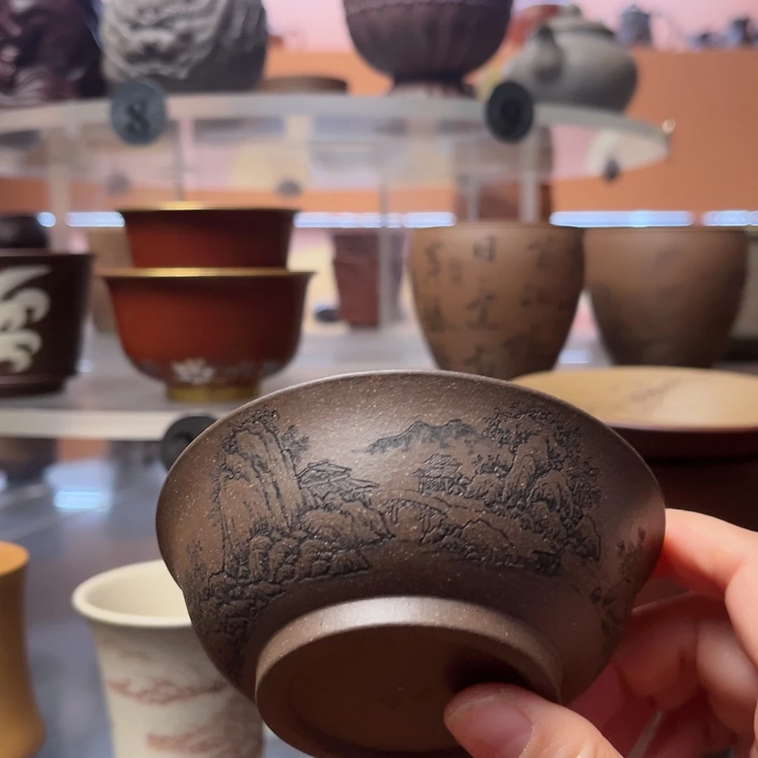 紫砂茶杯普洱杯 青段泥