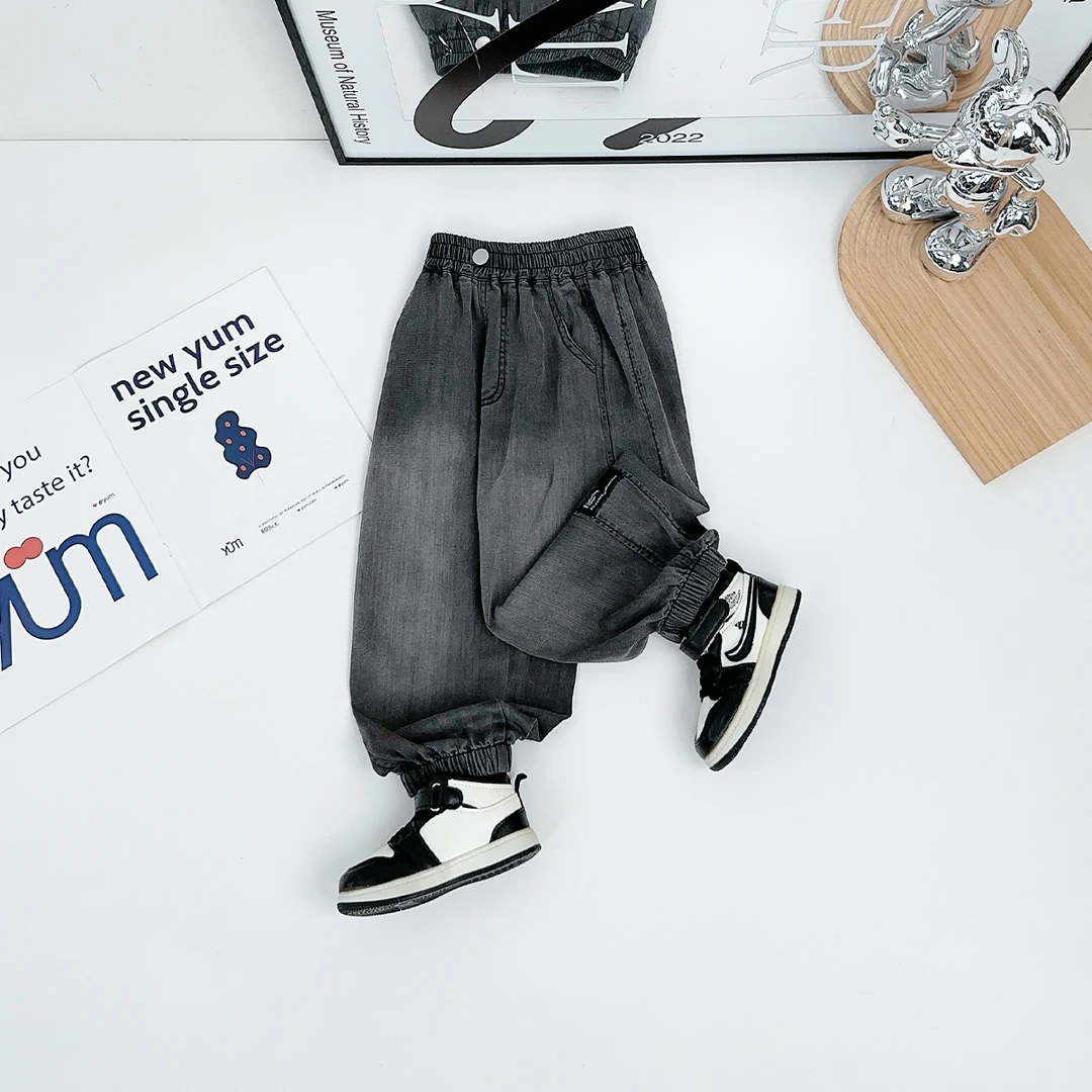 男童裤子薄款天丝牛仔裤防蚊长裤儿童夏季潮 FB25171悠悠童话童装