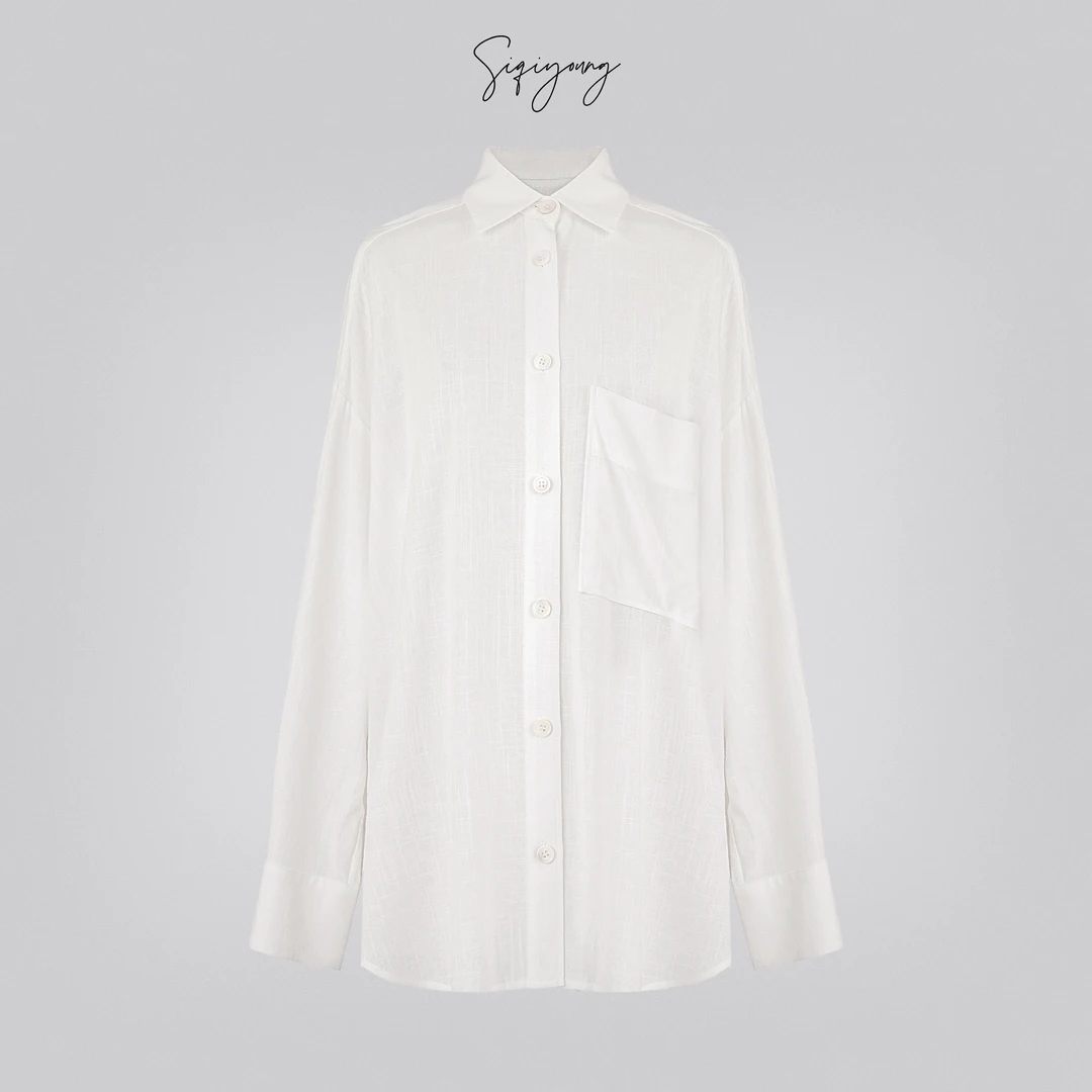 SIQIYOUNG【Maggie精选】浮云月下-舒适亚麻衬衣