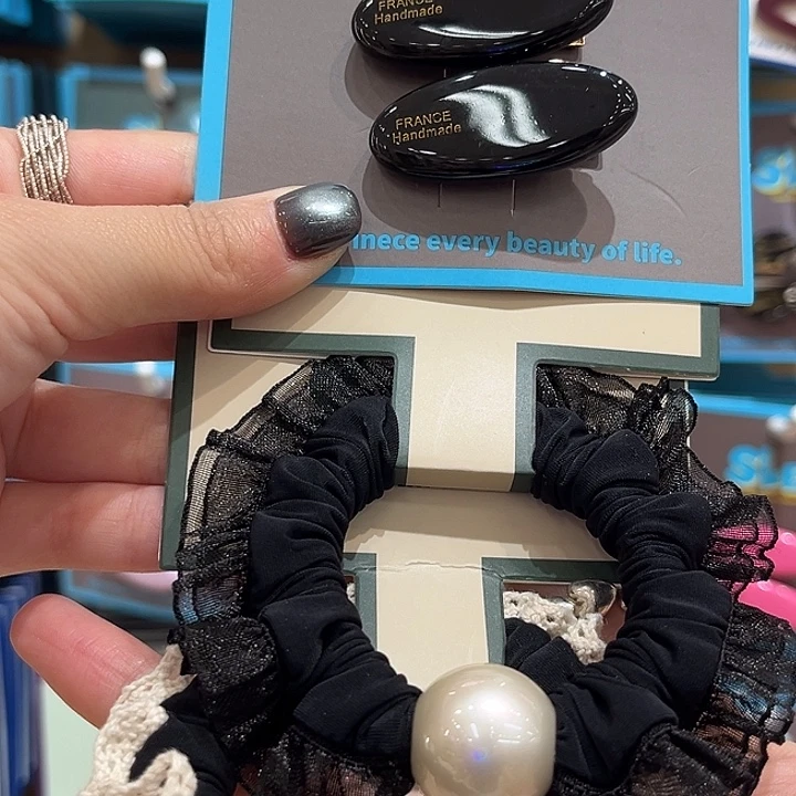 布艺铁合金黑色鸭夹