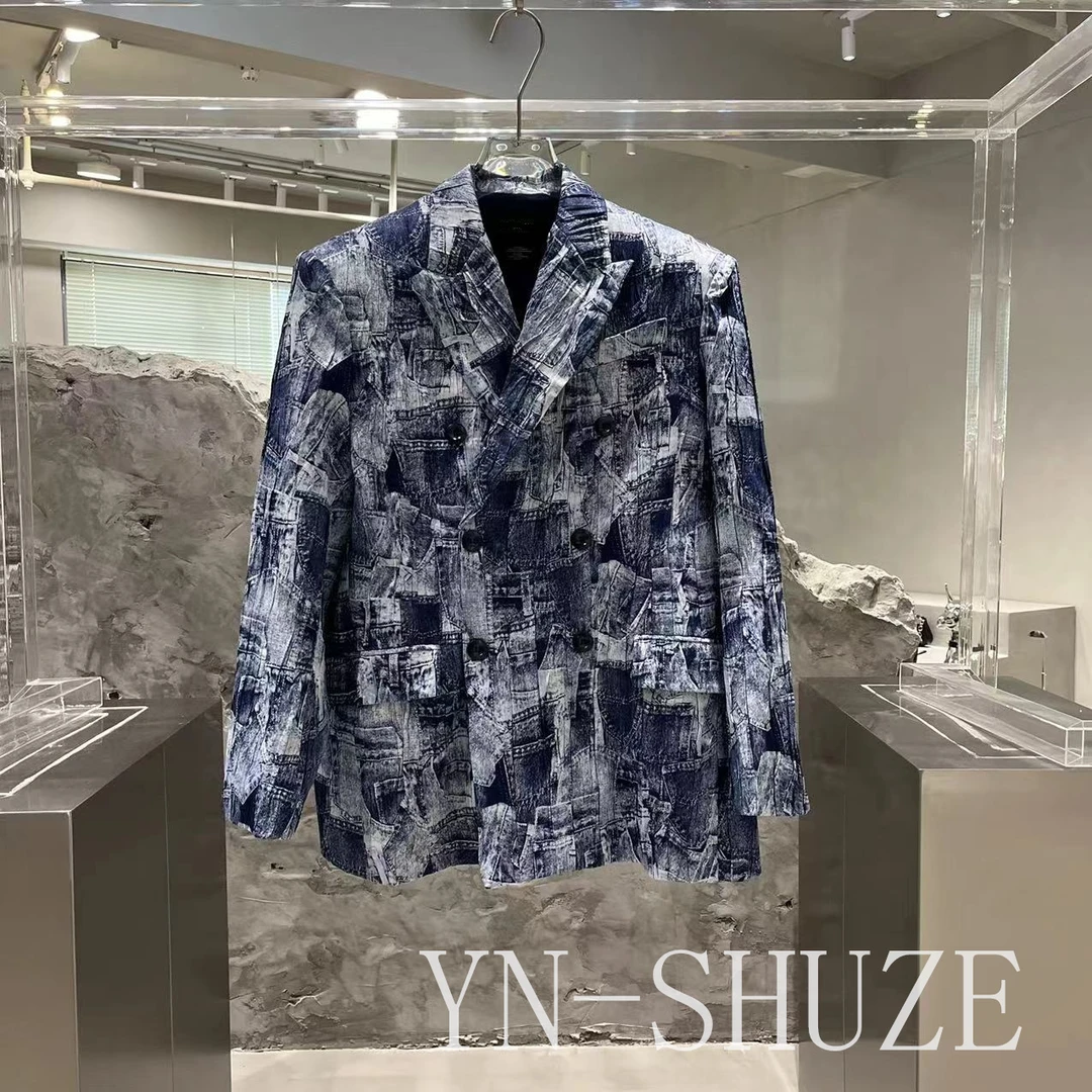YN-SHUZE印花西服外套OP83104