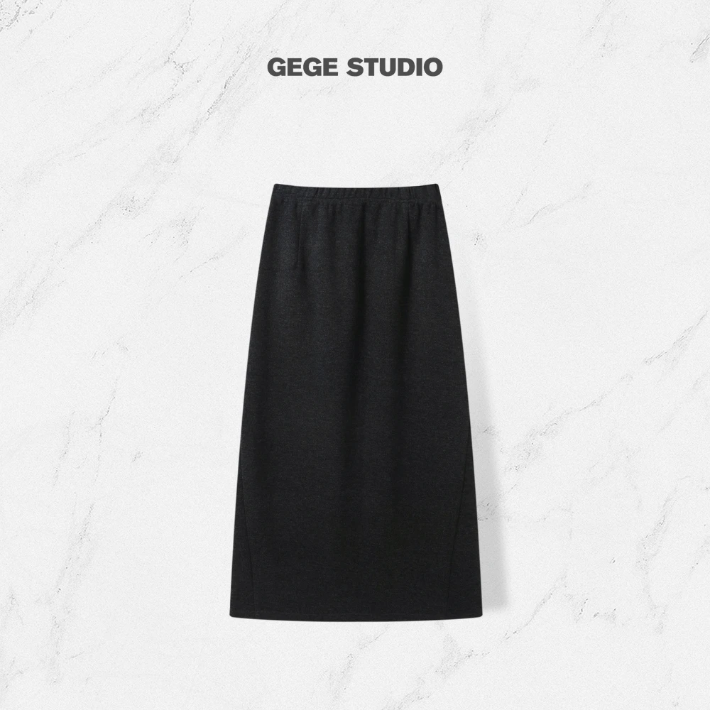 【格格】高腰立体剪裁修身显瘦百搭半身裙