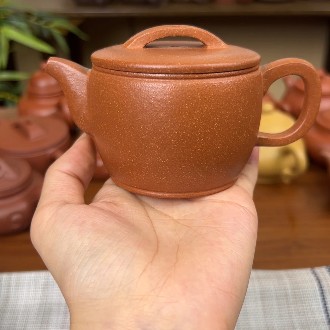 茶壶紫砂紫砂壶汉瓦黄降坡150cc