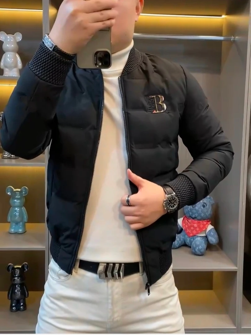 冬季新款棒球领男士棉服男简约纯色潮流男装棉衣男外套男棉袄保暖