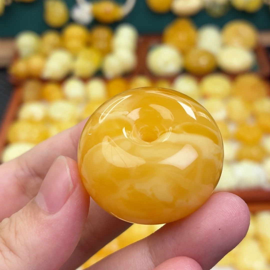 暖***融蜜蜡未镶嵌毛衣链蜜蜡