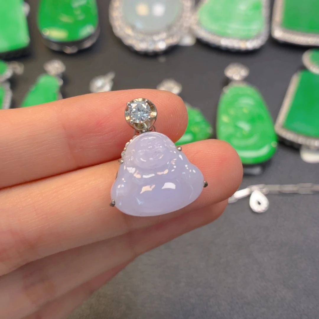 翡翠银S925镶嵌颈饰